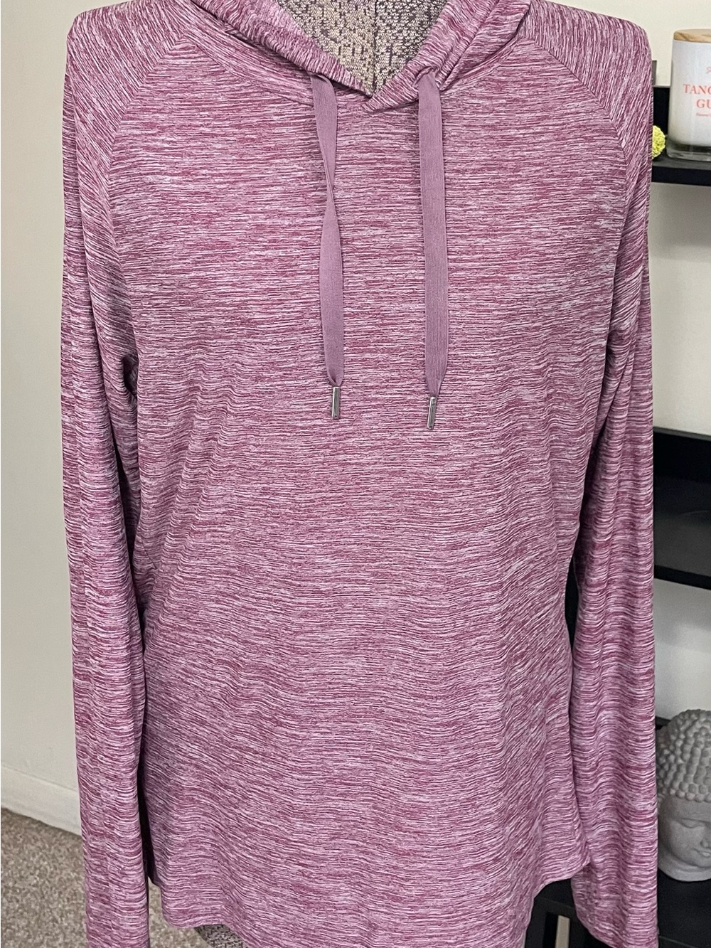 LEG3ND Heathered Mauve Athletic Pullover Top